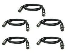 5 Premium 30ft foot 3pin XLR male to female mic microphone cable extension 9m