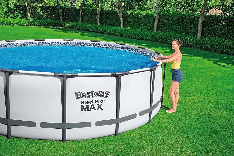 BESTWAY 12FT ROUND SOLAR POOL COVER STEEL PRO SWIMMING POOL CARRY BAG - Image 4 of 4
