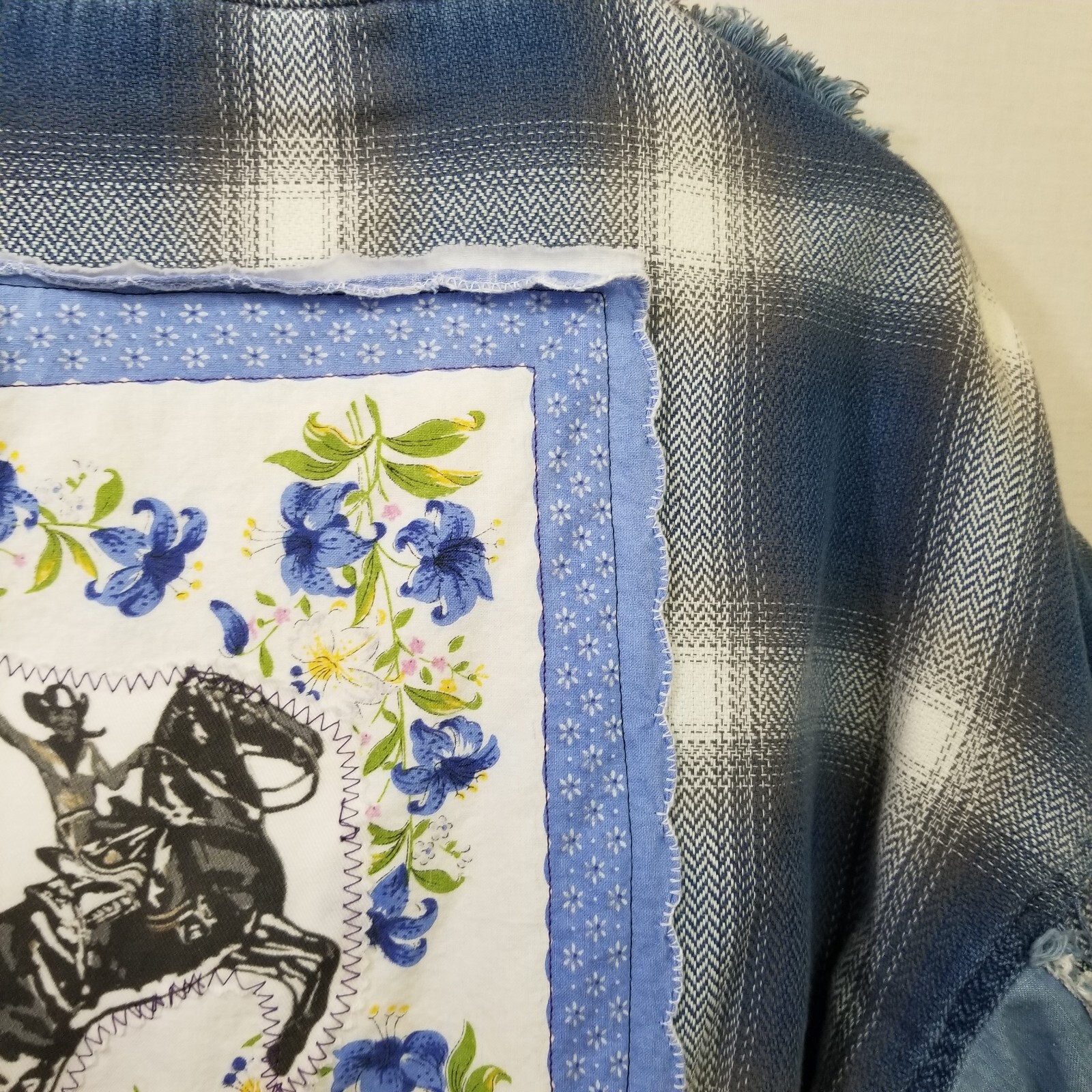 Kimes Ranch Denim Patchwork Crop Jacket Western W… - image 14