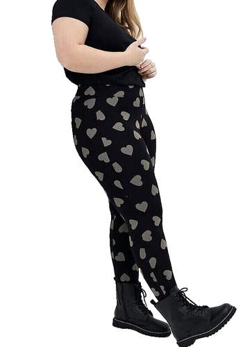 BNWT TORRID PLUS SIZE 2 (18/20) HEART VALENTINE PREMIUM LEGGINGS COTTON SPANDEX - Picture 5 of 10
