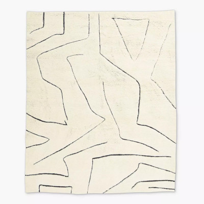 Myriad Hand Knotted Warm White New Zealand Wool Area Rug For Living Room,Bedroom