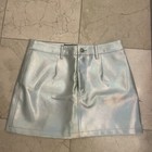 NEW Women’s White Fox Silver Skirt Metallic Size Small NBW — photo 1