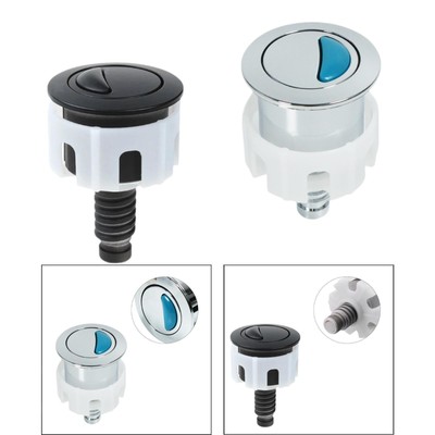 Toilet Tank Button Two Push Flush Toilet Button for Bathroom 7.5 x 4.9 cm
