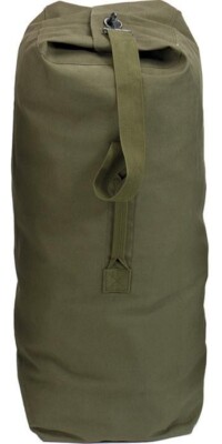 Military Top Load Duffle Bag Cargo Duffle Giant Heavy Duty Canvas