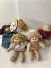 Lot of 4- Vintage Coleco Cabbage Patch Kids Dolls and One Horse 1978 - 1985