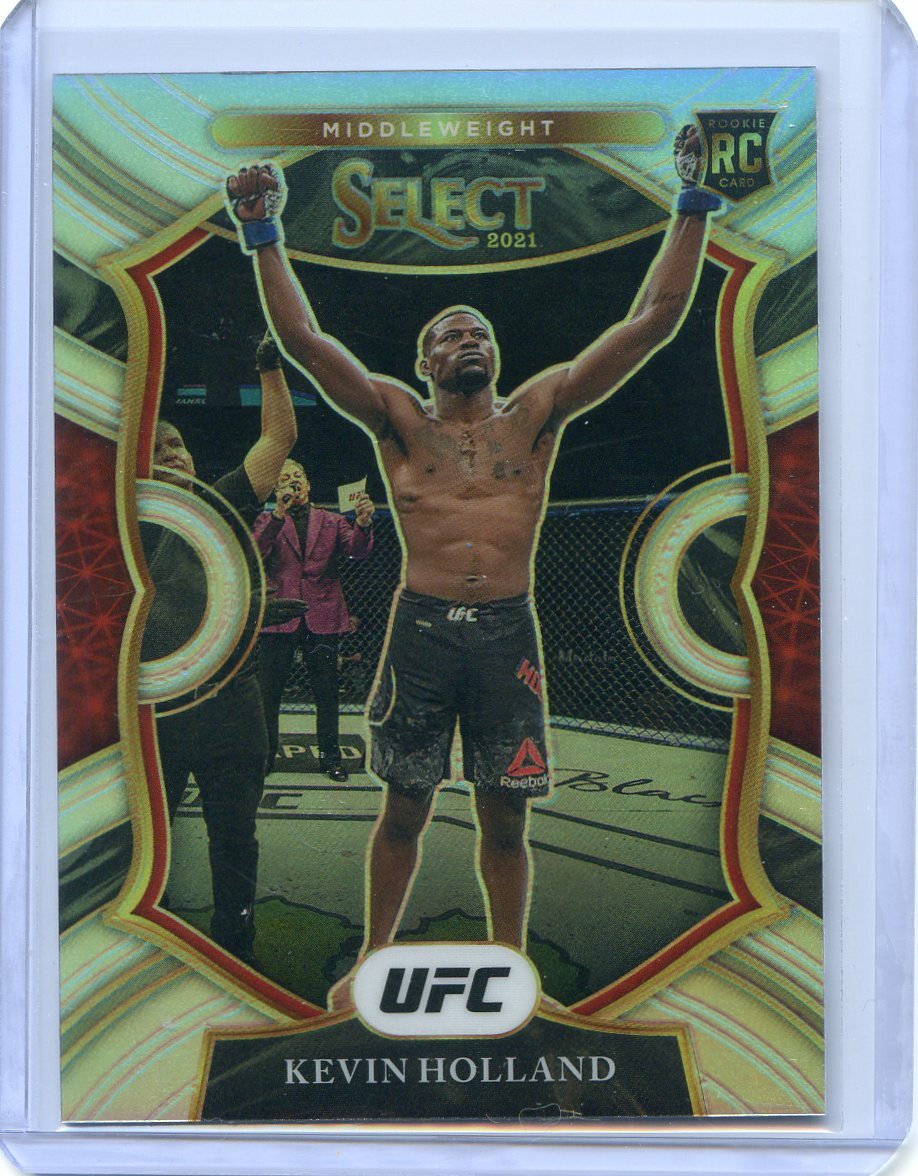 2021 Panini Select UFC KEVIN HOLLAND RC ROOKIE Silver Prizm Concourse No 37