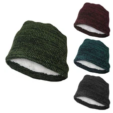 Polar Extreme Men's Beanie Knit Hat Winter Warm Cap Slouchy Solid Skull Hat Cuff