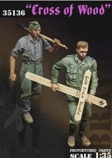 BRAVO 6 35136 WORLD WAR II GERMAN SOLDIERS "CROSS OF WOOD"  2 FIGURES 