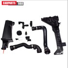 8Pcs Expansion Tank Mounting Plate Hose Thermostat Sensor Kit For BMW E46 X3 X5