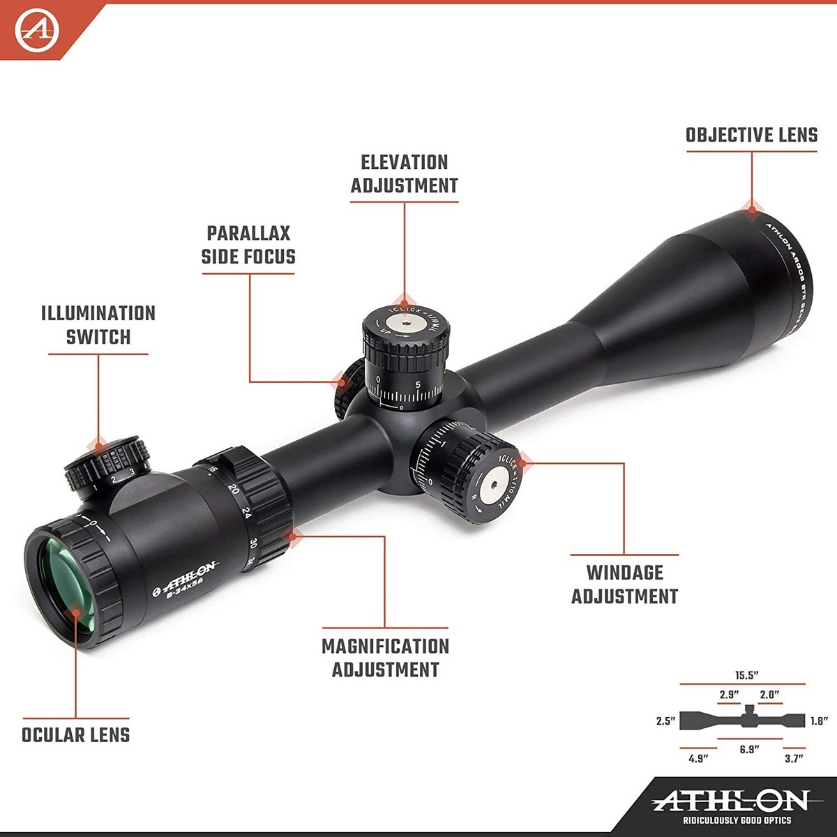 Athlon Optics Argos BTR GEN2 8-34x56 Riflescope - 214067 for sale
