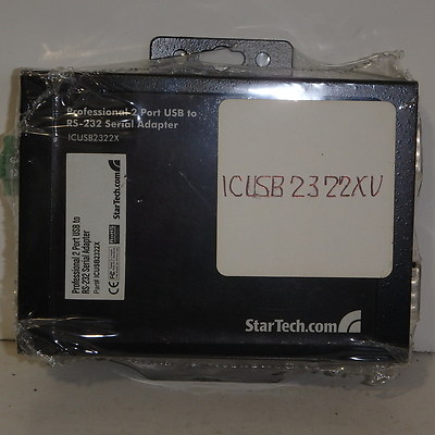 StarTech 2 Port USB to Serial Adapter Hub W/ COM Retention #ICUSB2322XU