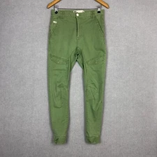 Nena Pasadena Jeans Mens 30 Green Cargo Jogger Stretch Cuffed Slim