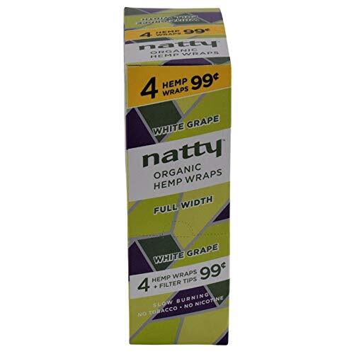 Natty Wraps - Full Width Wraps - White Grape Flavor FULL BOX (15/4ct - 60 TOTAL)