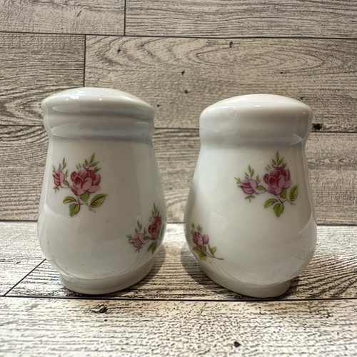Porzellan Salz & Pfefferstreuer 2,5x1,5" kleines Rosenmuster