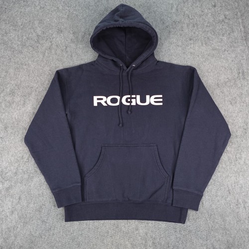 Rogue Fitness Hoodie Mens Medium Navy Sweatshirt Sweater Weight Lifting ...