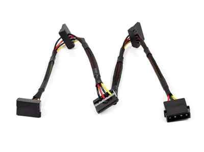 Monoprice 24inch 4pin MOLEX Male to (4) 15pin SATA II Female Power Cable