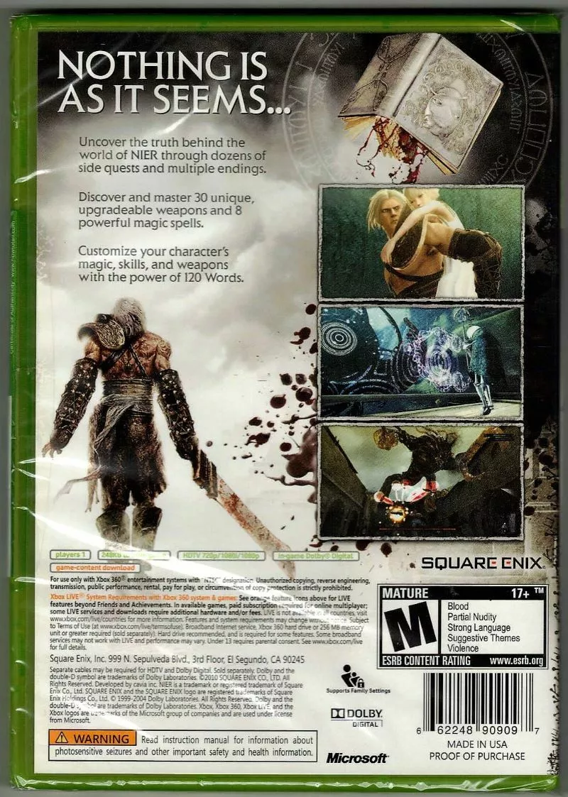 NIER Xbox 360 (Brand New Factory Sealed US Version) Xbox 360,Xbox 360  662248909097