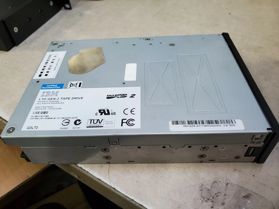 IBM/Tandberg 23R3248 LTO2 HH 200/400 Internal SCSI Tape Drive  AS IS UNTESTED  - Image 3 of 4