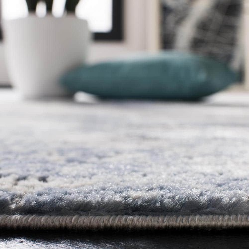 SAFAVIEH Area Rugs 10' x 14' Distressed Abstract Polypropylene Amelia Gray/Blue - Picture 7 of 9