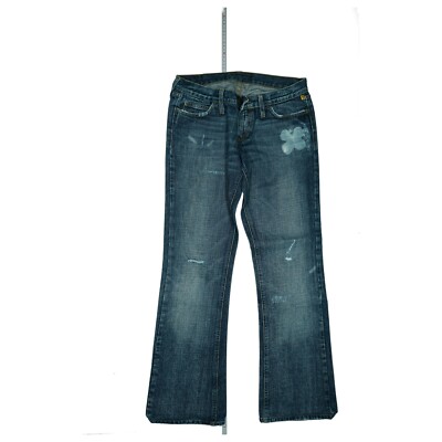 Meltin Pot Nicole Women's Jeans Trousers Straight Low Waist Crina W27 L30  Blue | eBay