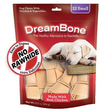 Chicken Flavored Rawhide-Free Dog Chews, Small, 22 oz. 12 Count 
