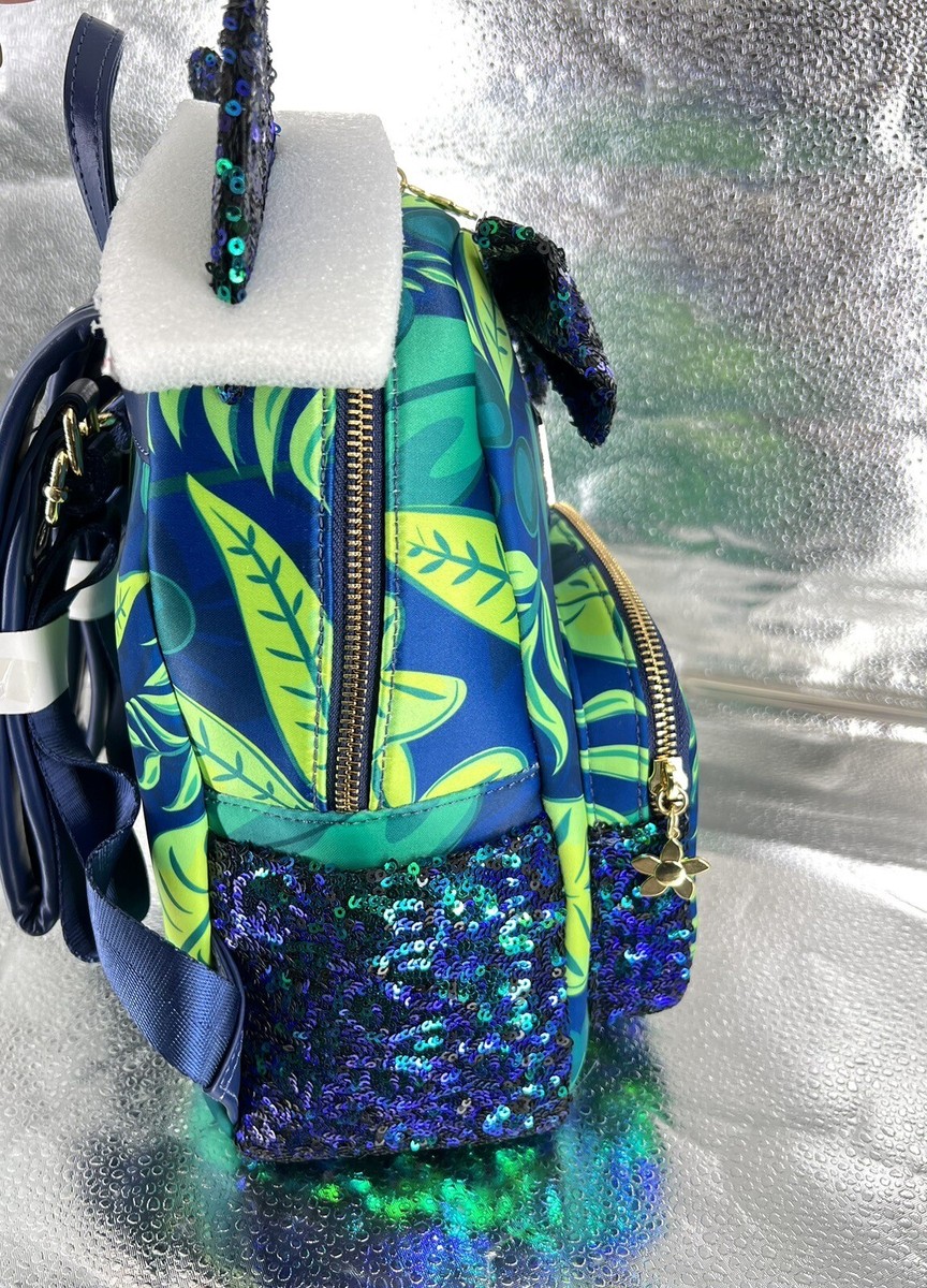 Loungefly Disney Aulani Paradise Sequins Green Backpack NWT Rare Disney Aulani Loungefly Sequin Paradise Vibes Mini Backpack  main image 3