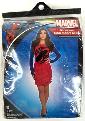 spiderman birthday dress Spiderman Spider-girl Spiderwoman NEW Long Sleeve Halloween Party Dress OS