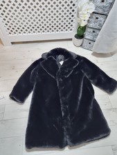 ❤️❤️❤️absolutely Stunning Ladies Quiz Faux Fur Coat Size 14 Bnwt❤️❤️❤️