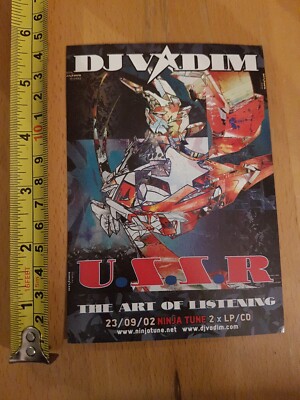 Dj Vadim U.S.S.R Art Of Listening UK Hip Hop Promo Sticker Ninja Tune Task Force