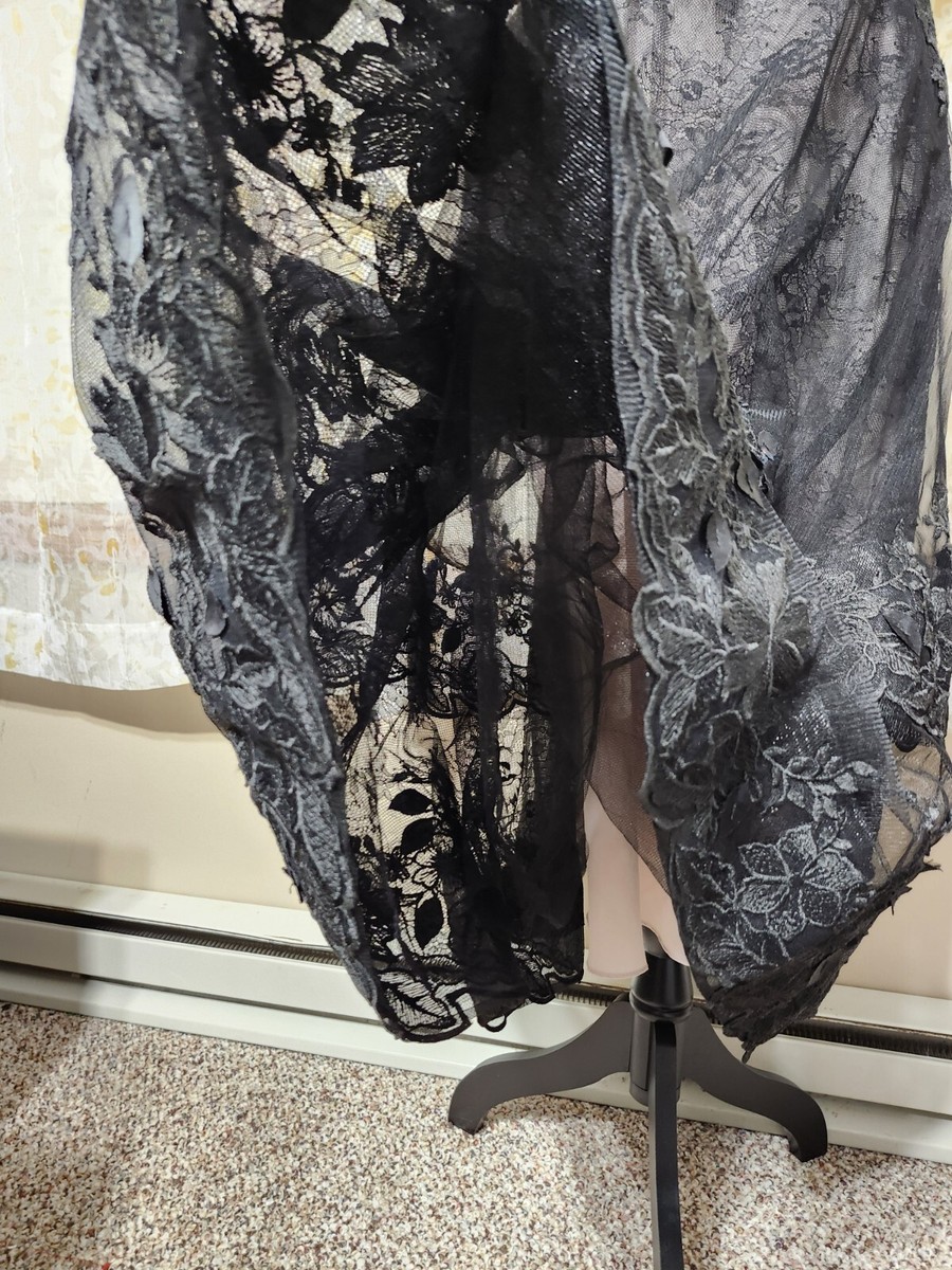 Teri Jon By Rickie Freeman Black Embroidered Lace Midi Dress Women 6 Sweetheart | eBay Teri Jon By Rickie Freeman Black Embroidered Lace Midi Dress Women 6 Sweetheart | eBay
