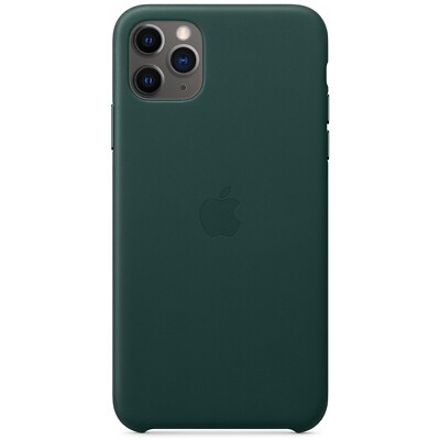 Original Apple Leder Schutzhülle Hülle Case IPHONE 11 Pro Max - Wald Grün