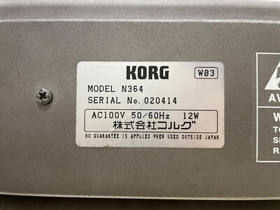 Korg N364 61-Key Keyboard Synthesizer with Power Cable Used from
