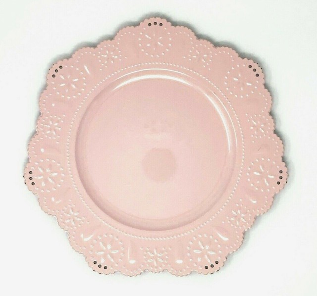 Plate Charger Pink Doily 13” Ashland Easter Holiday eBay