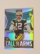 2021 Panini Playoff Football Aaron Rodgers Call To Arms Prizm Insert Silver 