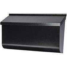 Woodlands Wall-Mount Mailbox, Medium Horizontal, Black Steel -L4010WB0
