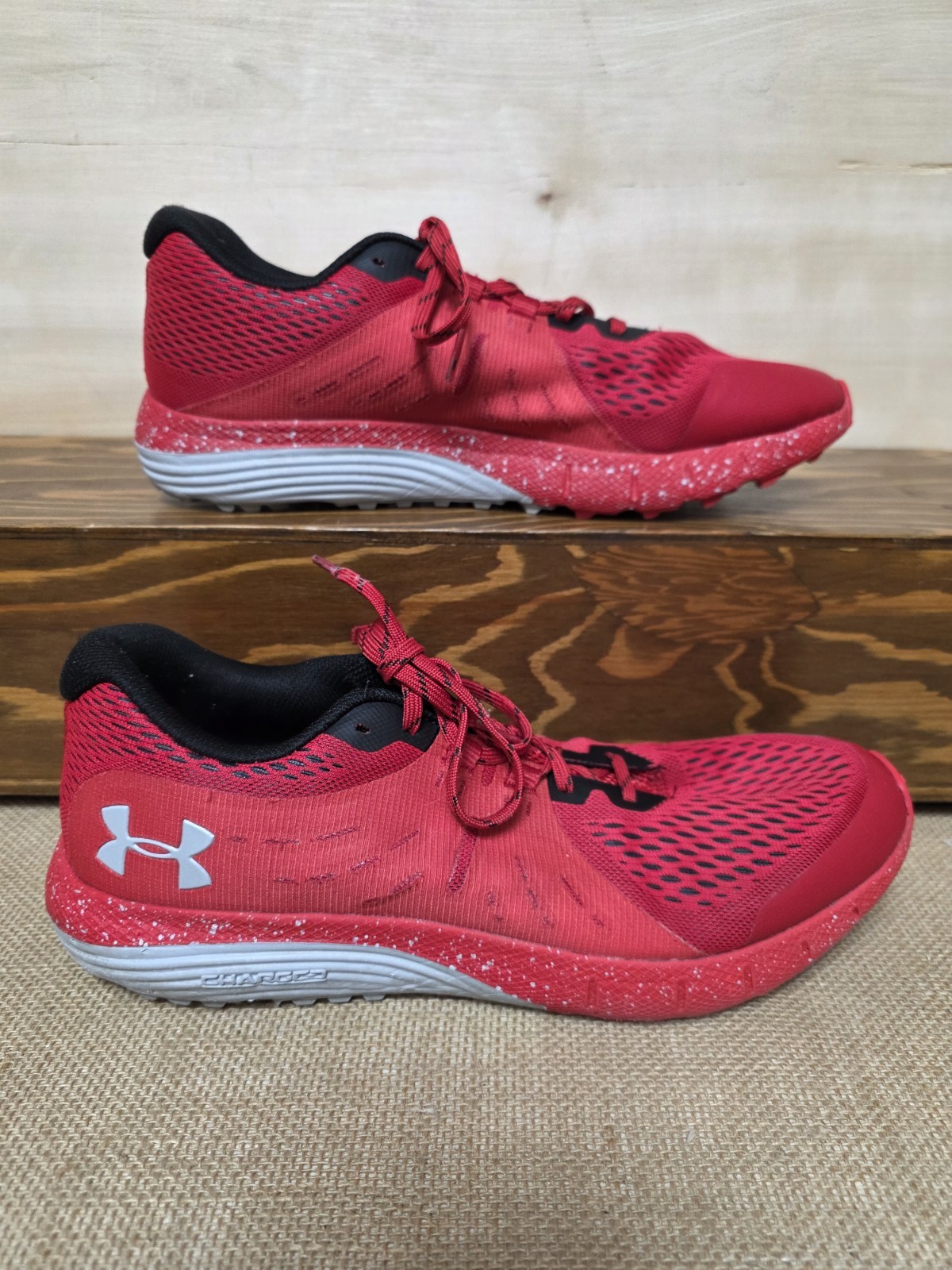 Under Armour Shoes Red Men's Charged Bandit Trail Size 13 Model 3021951-601
