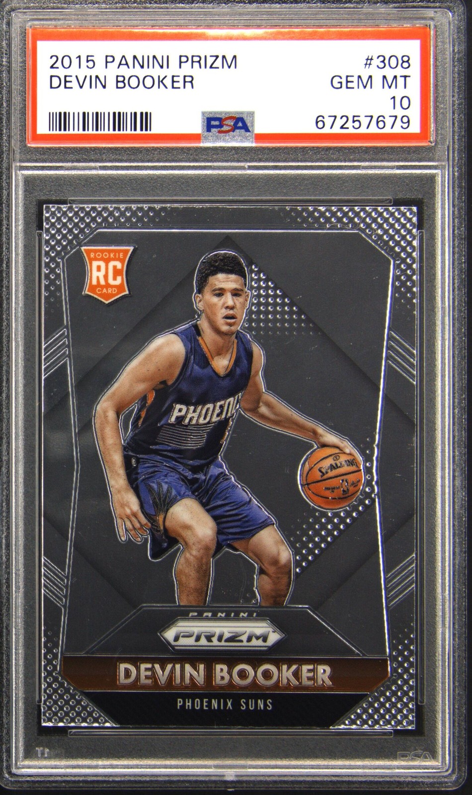 2015 PANINI PRIZM #308 DEVIN BOOKER ROOKIE RC PSA 10