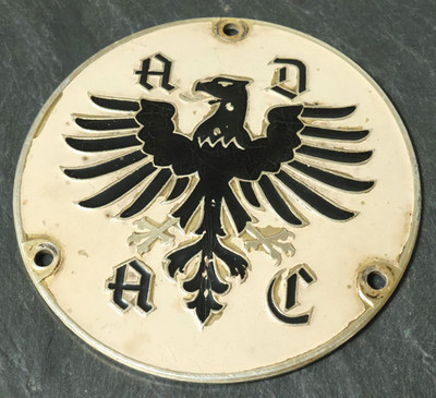 Alte ADAC Kühlerplakette Badge Plakette Oldtimer Abzeichen Vorkrieg Autoplakette