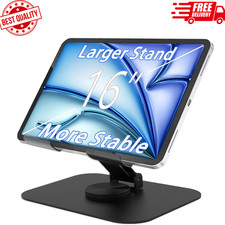 Metal Tablet Stand, Adjustable 360  Rotation Tablet Holder Compatible with 4-16