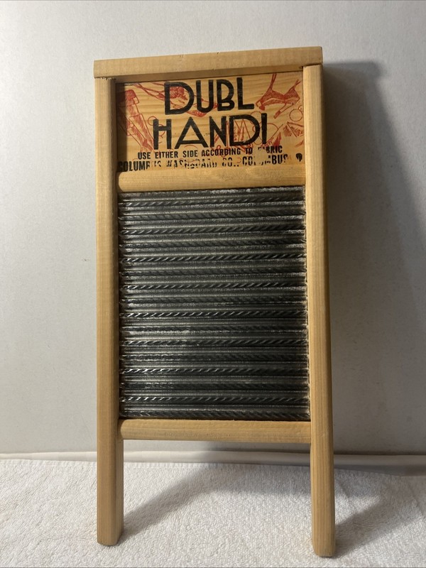 VTG Dubl Handi Wooden Washboard Columbus, Ohio Nice Shape