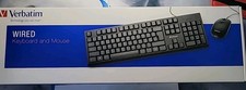 Verbatim Wired USB Keyboard and Mouse Combo 70734 new In Box  TH 