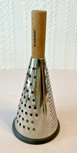 Brookstone Conical Box Grater Stainless Steel Wood Handle
