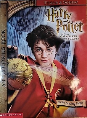 Vintage Harry Potter Chamber of Secrets Trace A Scene Art Book 2002 New Cond.