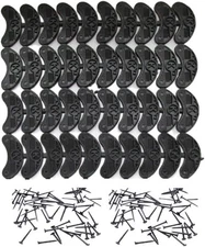 40 Pcs Heel Plates Shoe Heel Taps Rubber Tips Sole Heel Repair Pad Replacement W