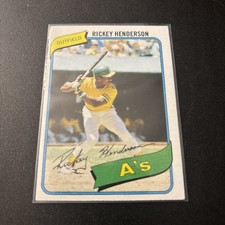 1980 Topps #482 Rickey Henderson ROOKIE  (RC) HOF Beautiful sharpedges one owner