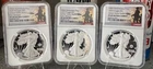 2025 Proof American Silver Eagle 250th Anniversary Navy, Marines, Army Set NGC