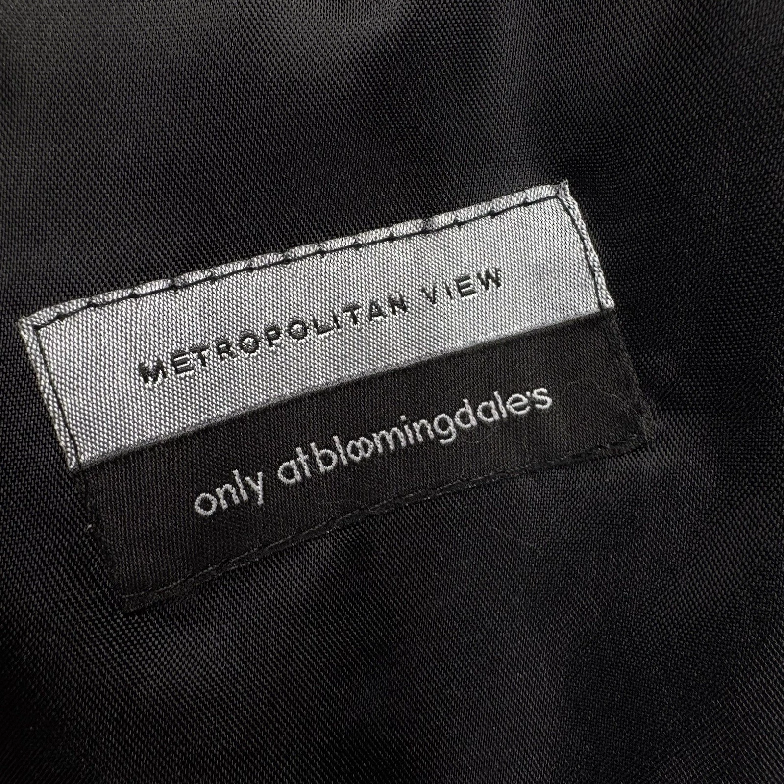 Metropolitan View Bloomingdales Mens 42L Black Wool Cashmere Overcoat Made Italy image 10