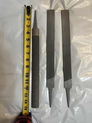 Nicholson Half Round Smooth File LARGE 12'' Made In Brazil Vintage Files x 3