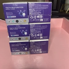 Lot of 6 Teeth Restoration Mineral Powder Tooth Whitening 1.76 oz Free Shipping