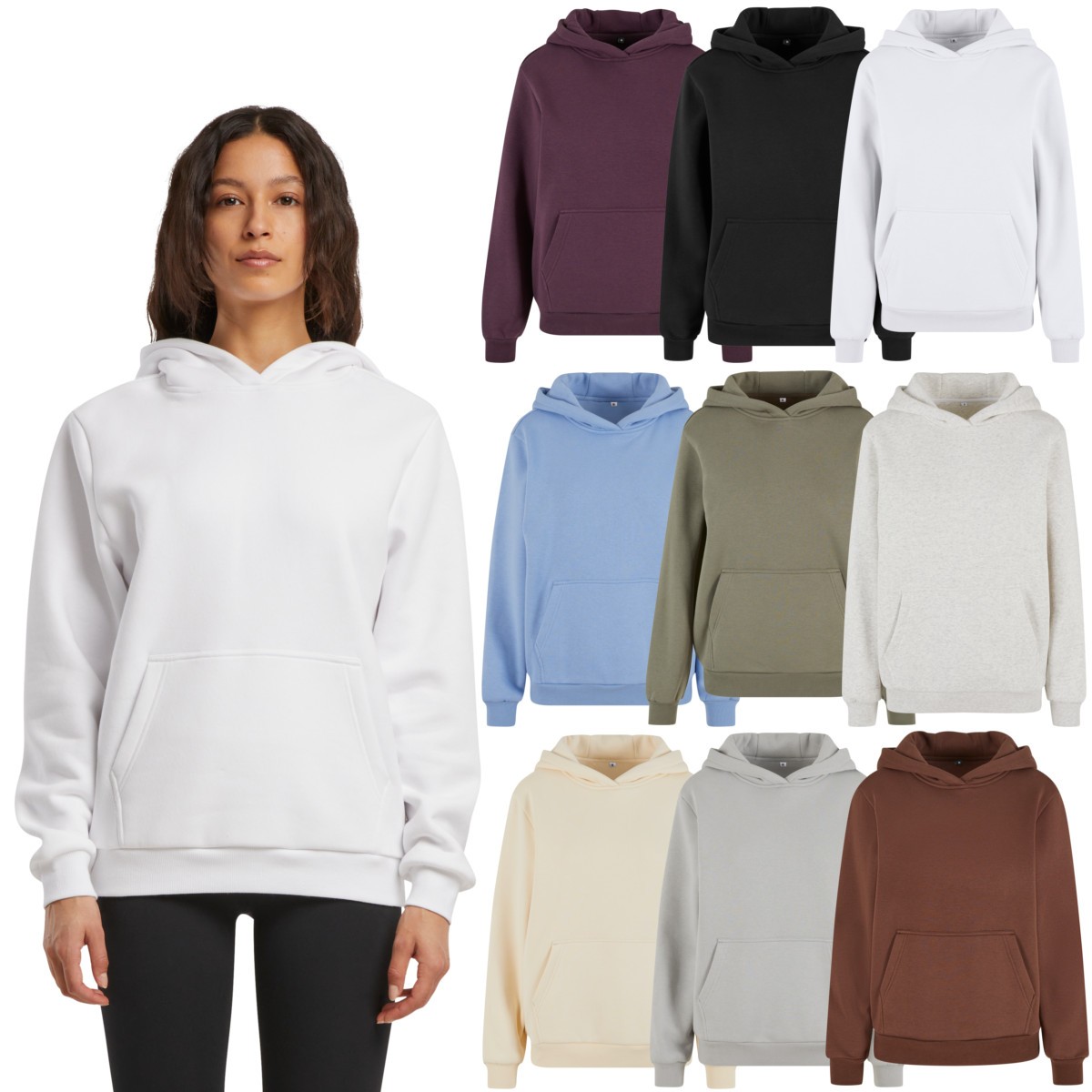 Construye Tu Marca Sudadera Con Capucha Para Damas Suave Cálida Nueva